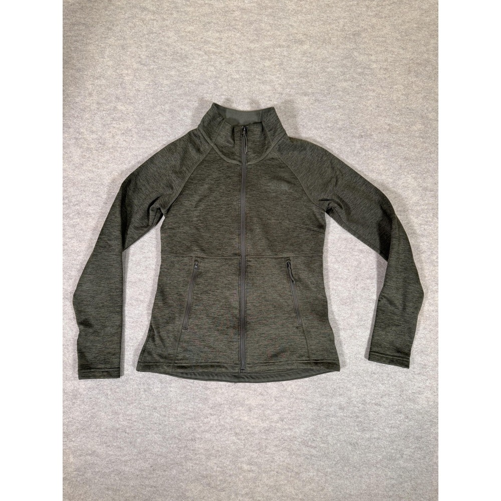 The North Face Jacket Womens XS Green Fleece Full Zip Hiking Trail Running Gym